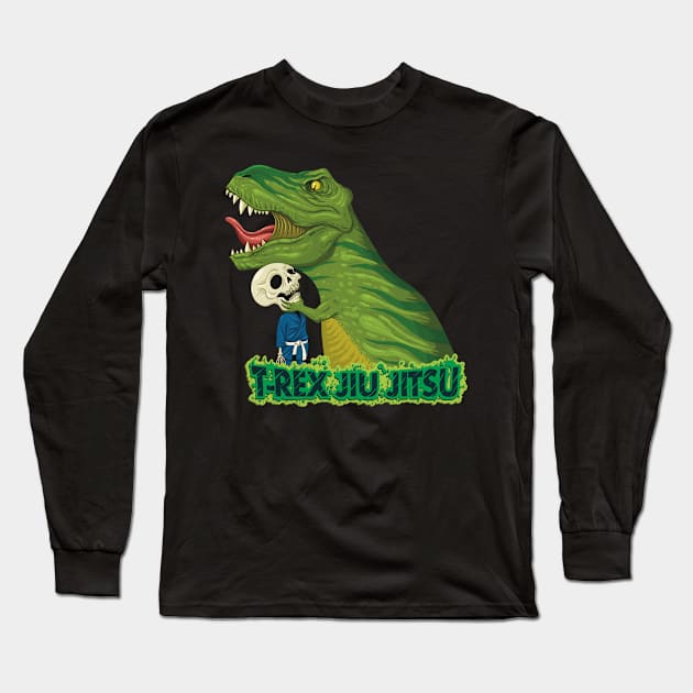 T-Rex jiujitsu Long Sleeve T-Shirt by undersideland